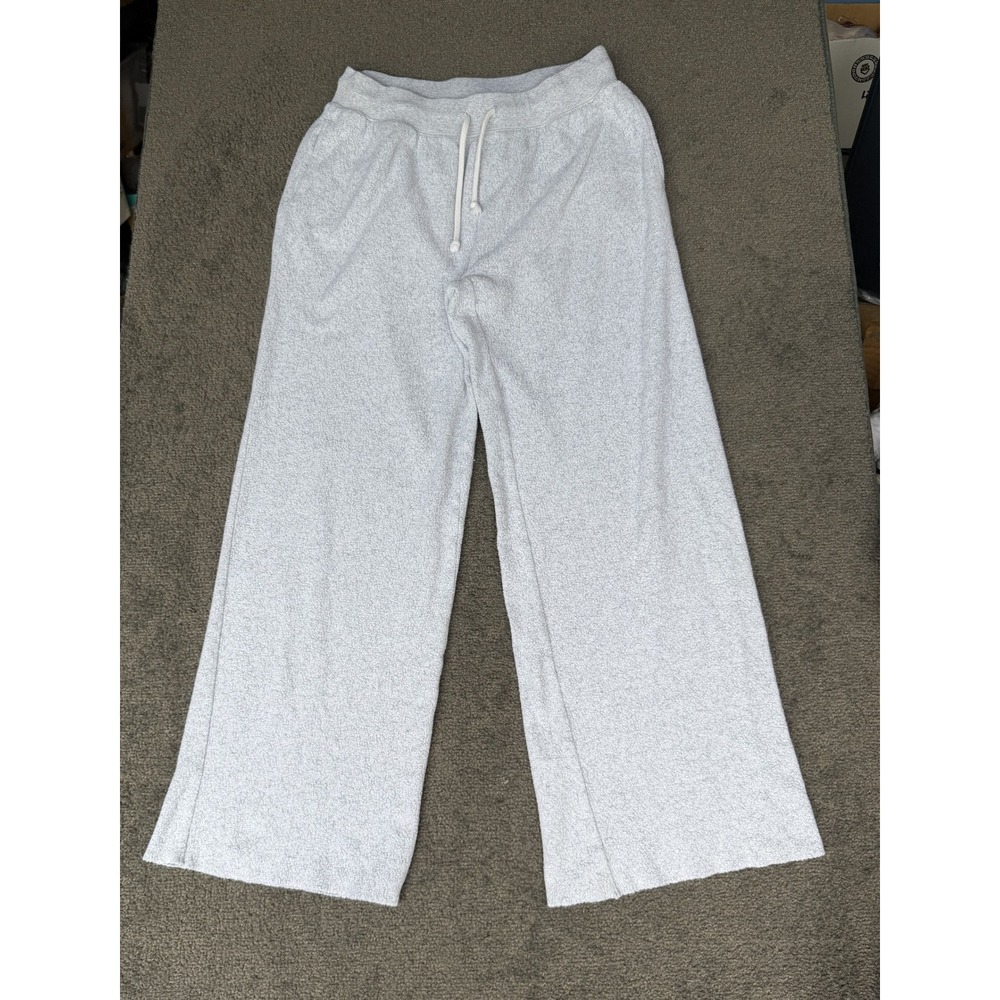 Aerie Heathered Gray Wide Leg Drawstring Sweatpants Lounge Pants Medium